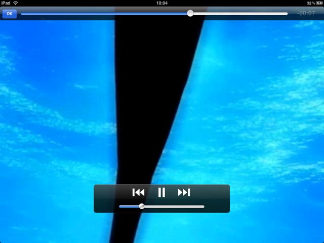 Ipad Video Player Controls