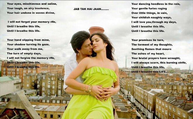 Jab Tak Hai Jaan Songs Lyrics English