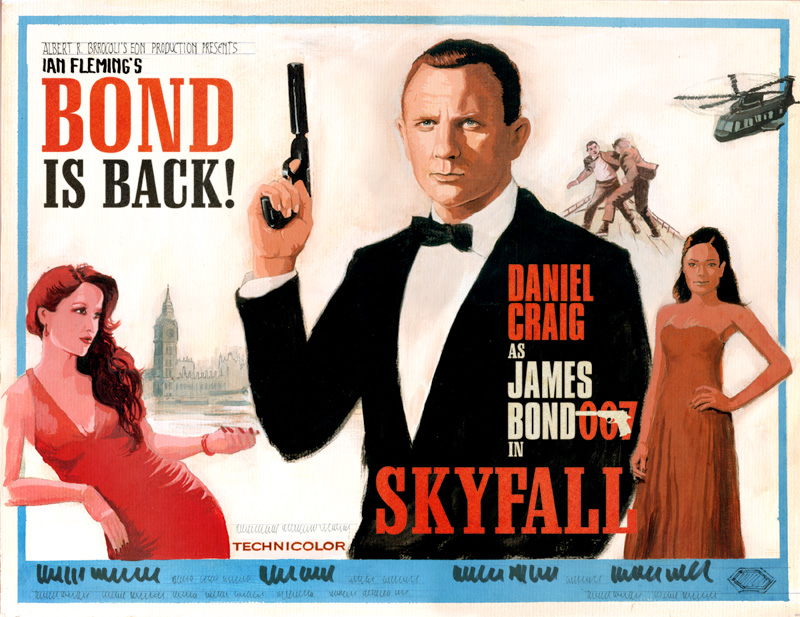 James Bond Daniel Craig Skyfall Poster