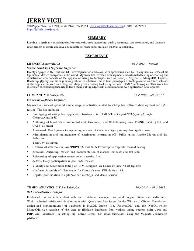 Java Software Engineer Resume