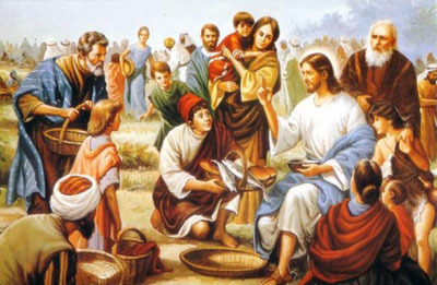 Jesus Feeding The 5000 Clipart