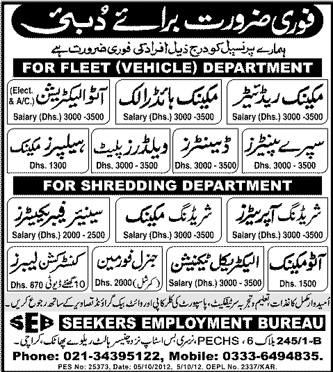 Jobs In Dubai For Freshers 2013