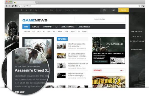 Joomla 2.5 Newspaper Templates Free