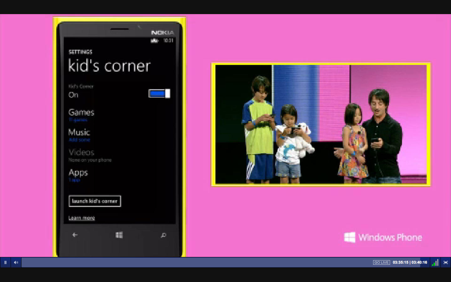 Kids Corner Windows Phone 8