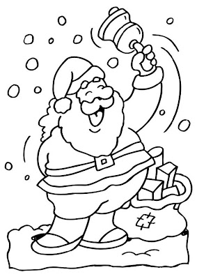 Kids Pictures Of Santa To Colour In