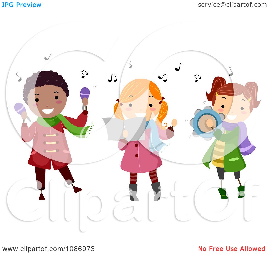 Kids Playing Musical Instruments Clipart