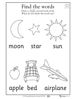 Kindergarten Homework Sheets