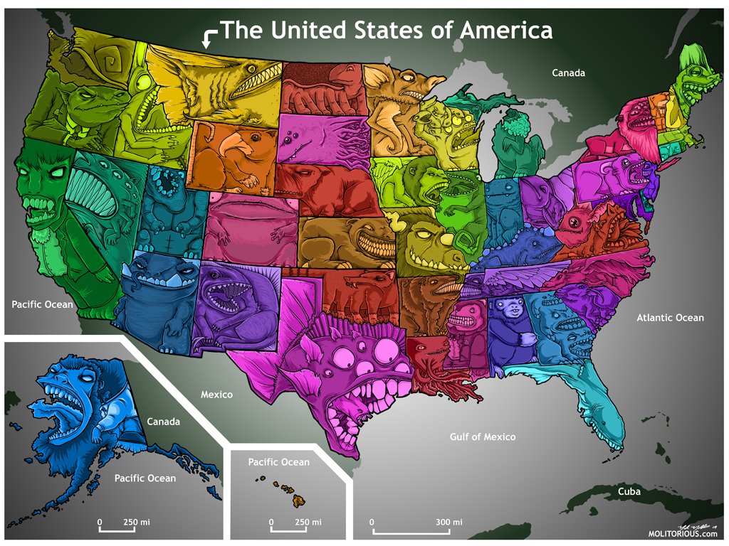 Large Usa States Map