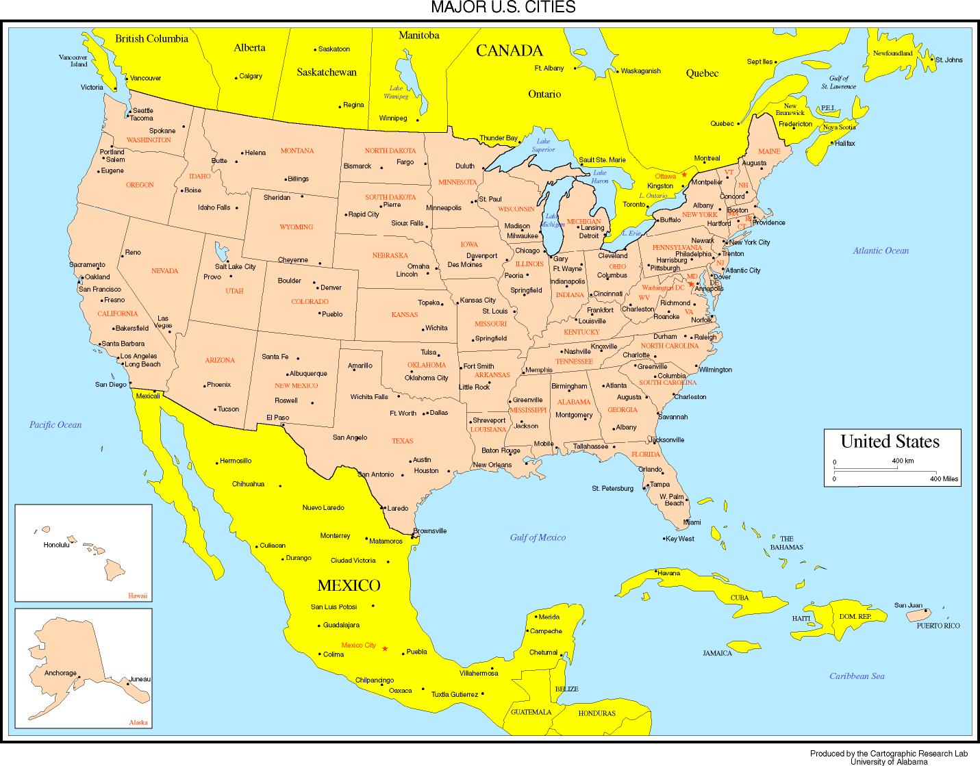 Large Usa States Map