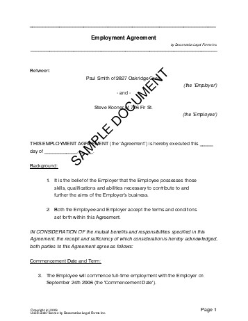 Legal Agreement Contract Template