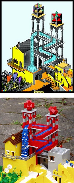 Lego Escher Waterfall