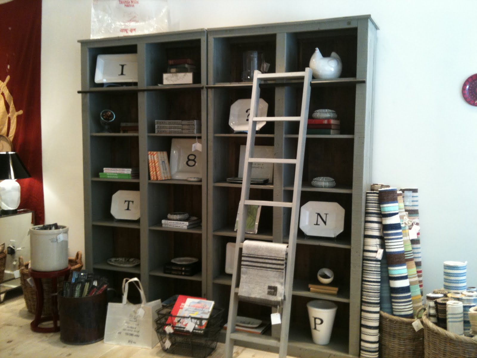 Library Bookshelves With Ladder