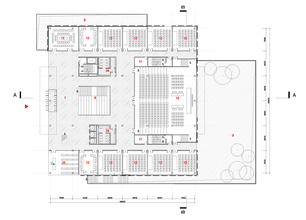 Library Building Plan