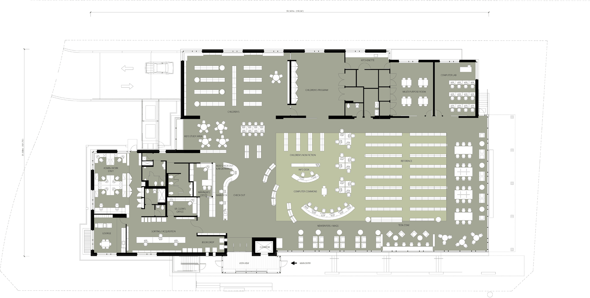 Library Building Plan