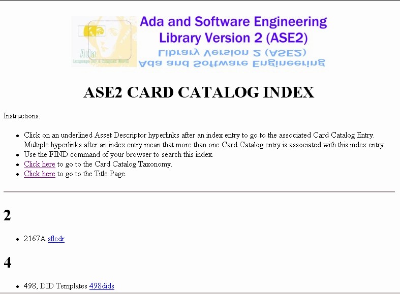 Library Card Catalog Format