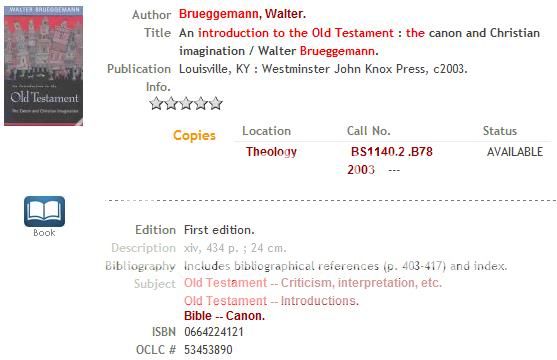 Library Card Catalog Format