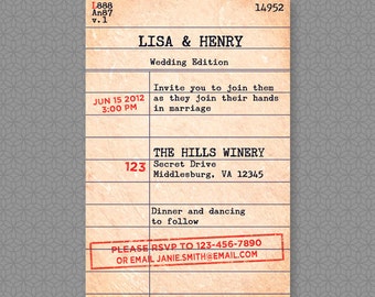 Library Card Invitation Template