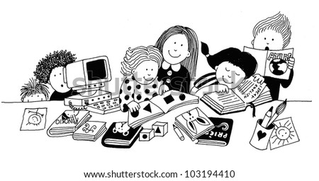 Library Clipart Black And White