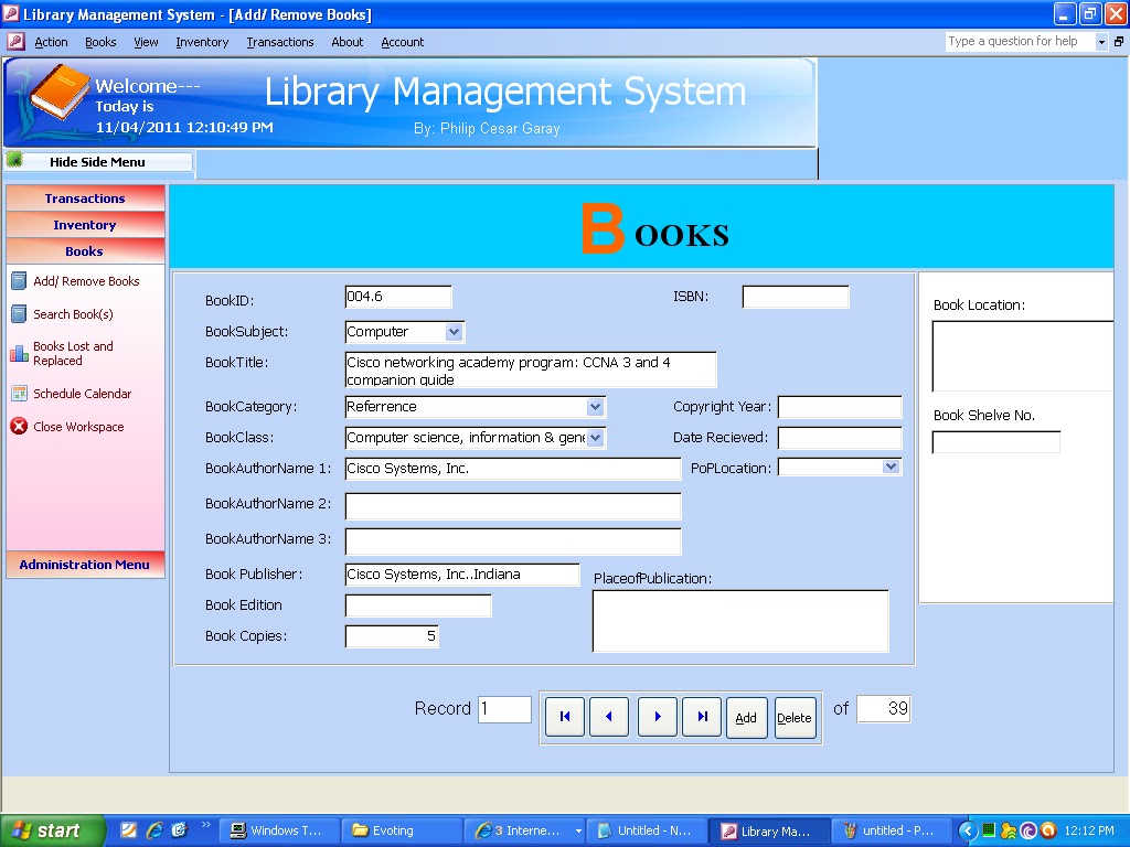 Library Management System Images