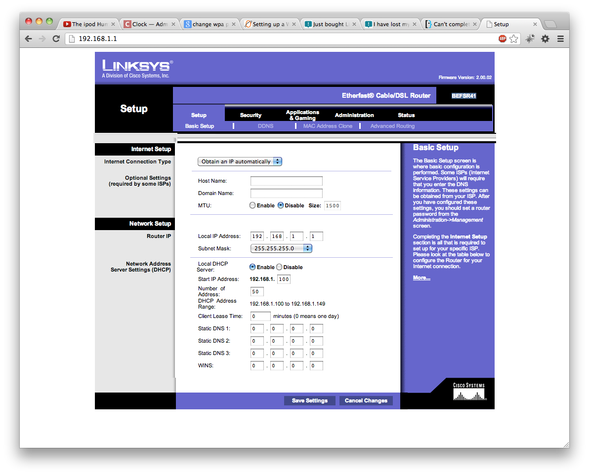 Linksys Router Login E1200