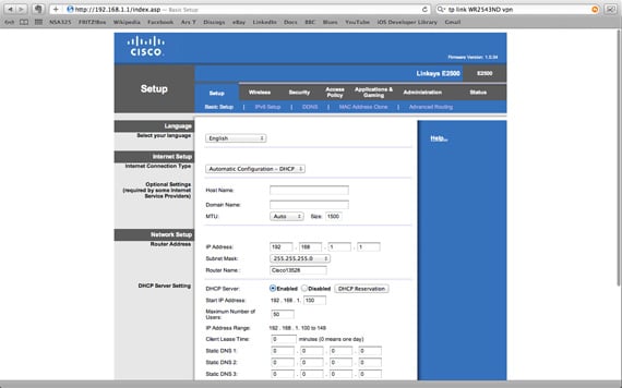 Linksys Router Login E2500