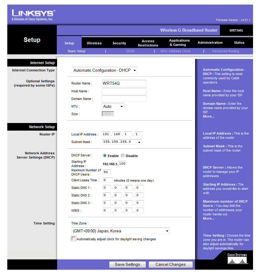 Linksys Router Login Wrt54g Default