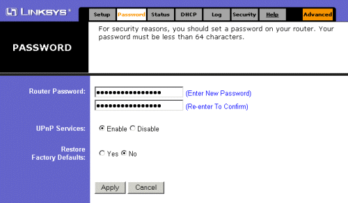 Linksys Router Wrt54g Password Reset