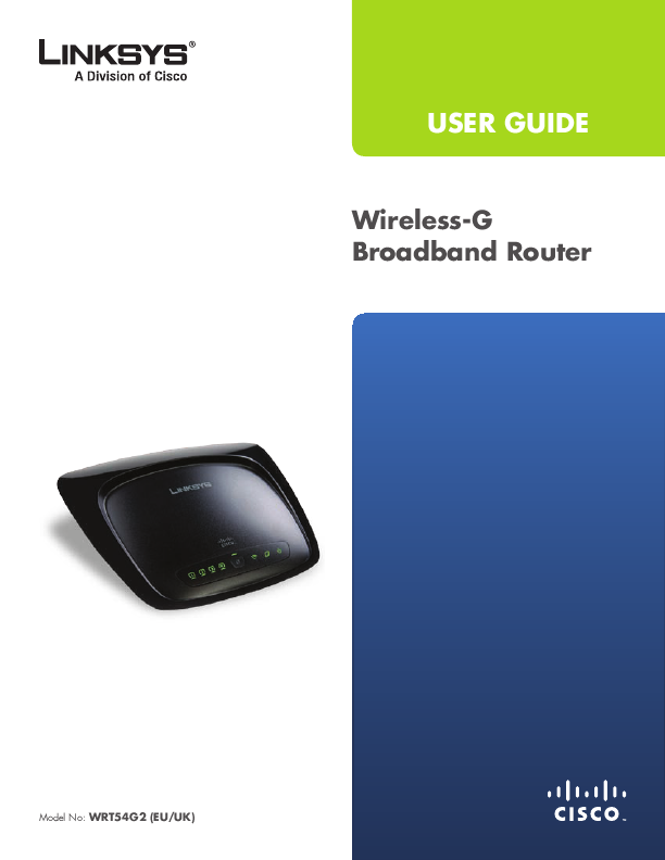 Linksys Router Wrt54g2 V1 Manual