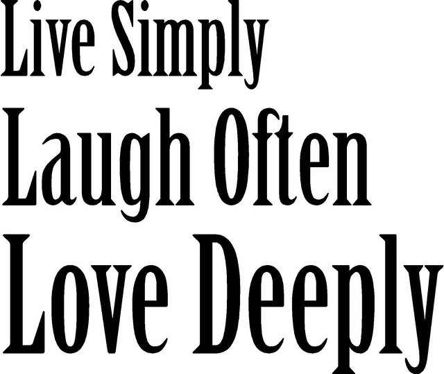 Live Simply Laugh Often Love Deeply Wall Decal