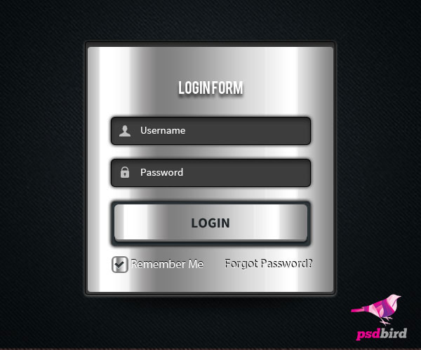 Login Form Design Psd Free Download