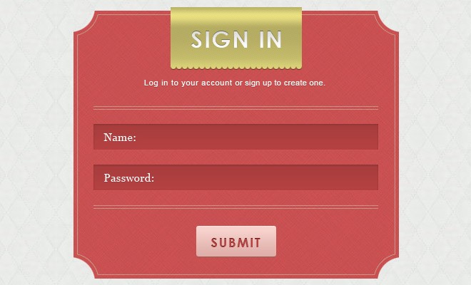 Login Form Design Psd Free Download