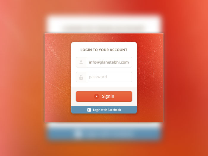 Login Form Design Psd Free Download