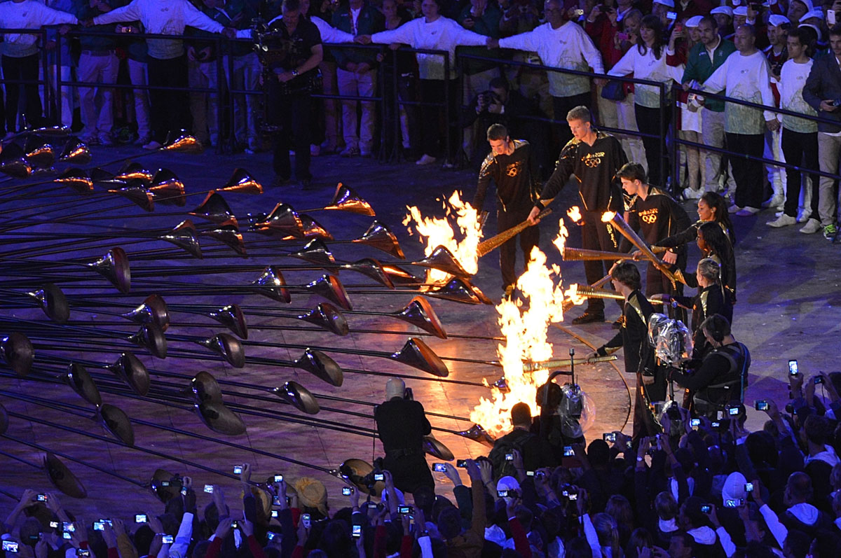 London Olympics 2012 Torch Lighting Ceremony