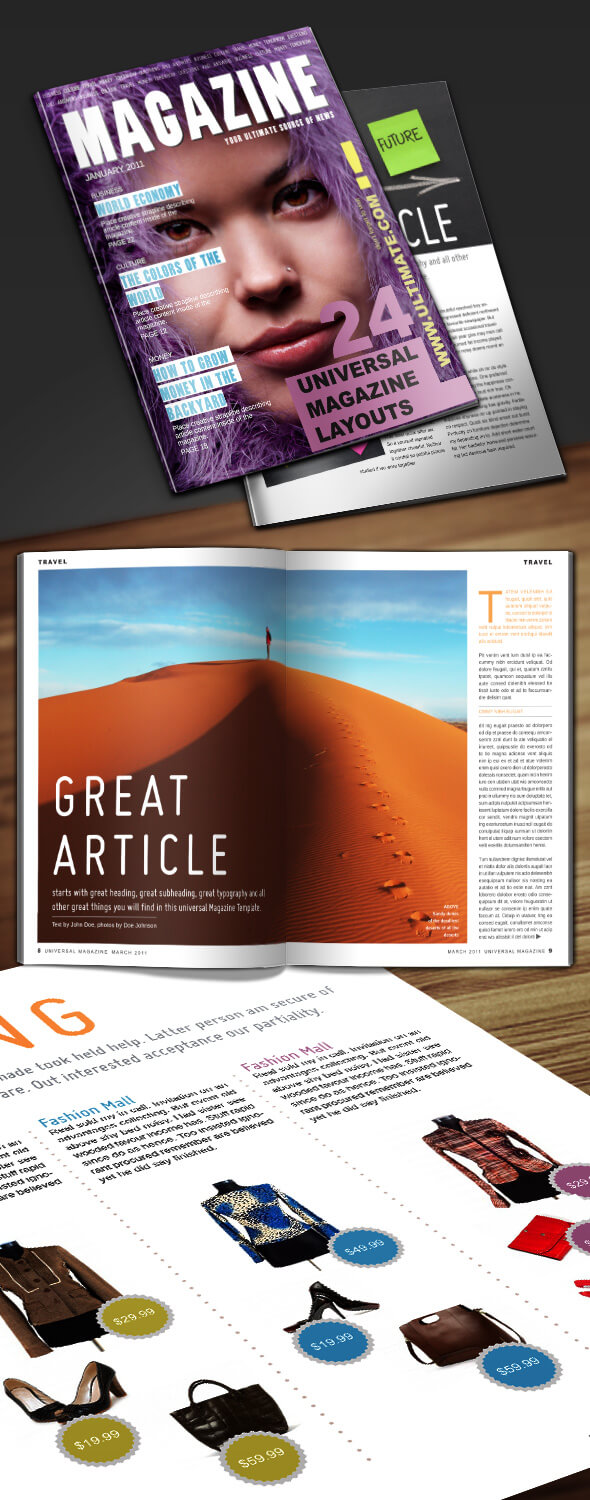 Magazine Article Layout Template