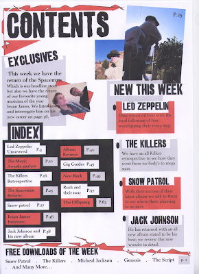 Magazine Contents Page Layout