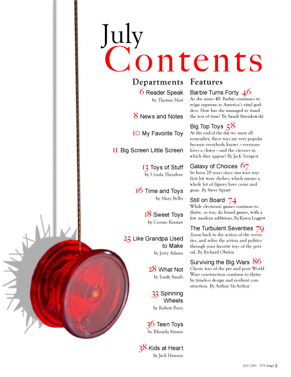 Magazine Contents Page Layout