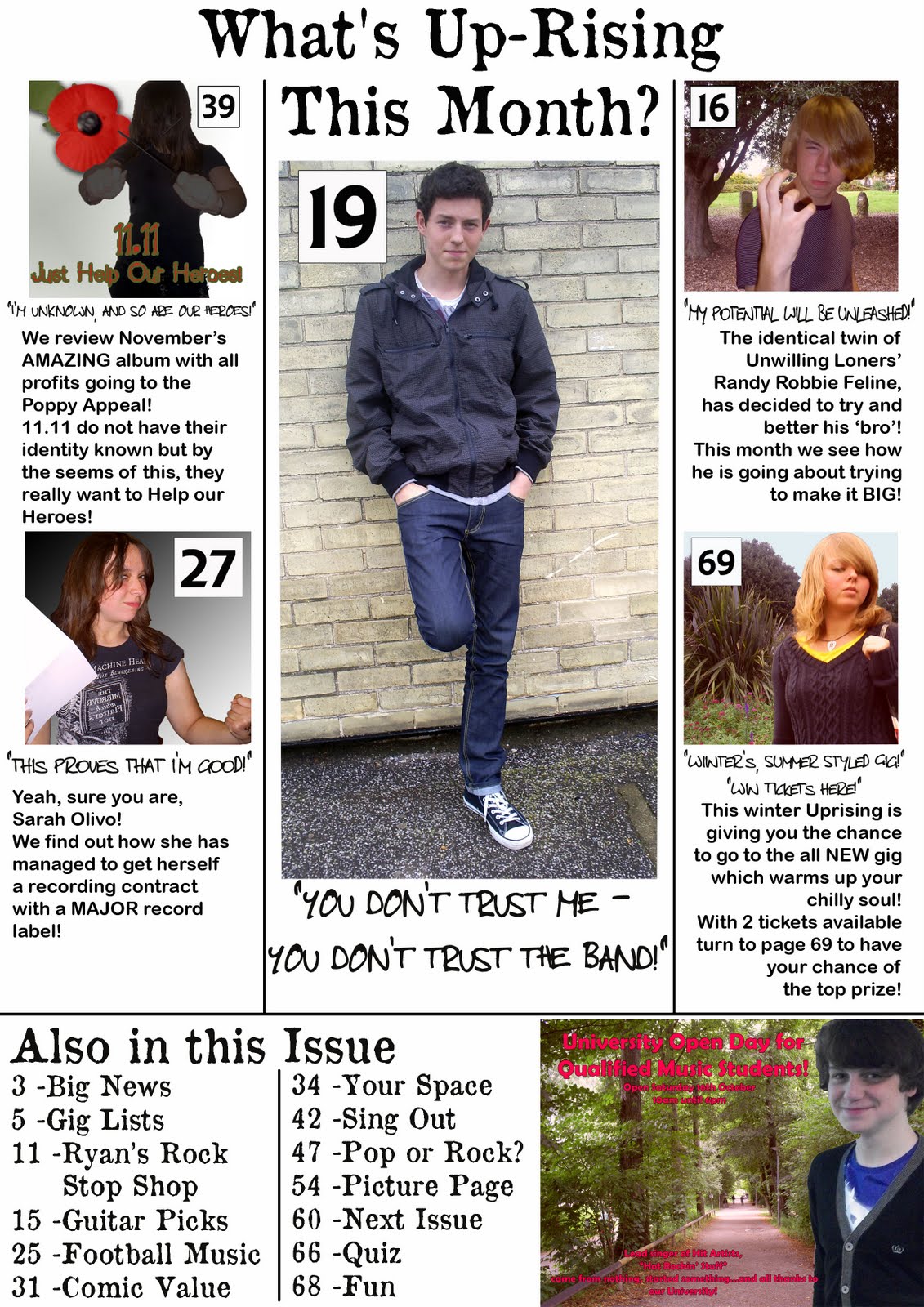 Magazine Contents Page Layout