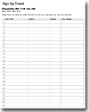 Mailing List Sign Up Sheet Template Free