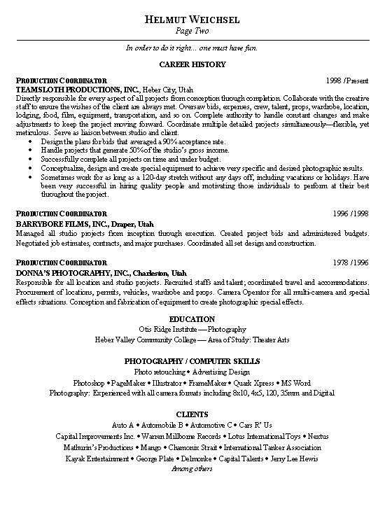 Management Consulting Resume Examples