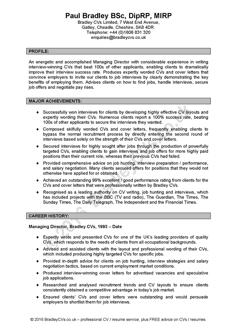 Management Consulting Resume Examples