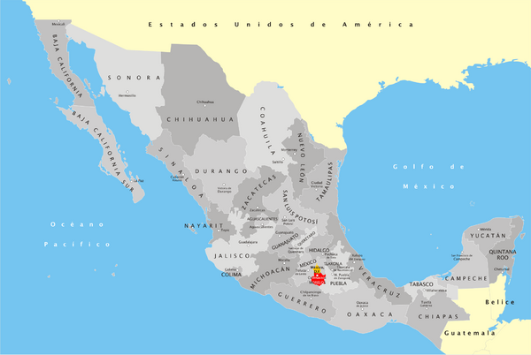 Map Of Mexico States And Cities