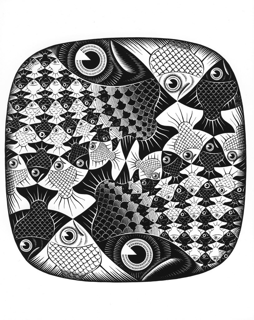 Mc Escher Eye Mezzotint