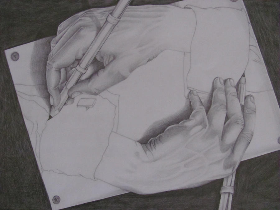 Mc Escher Hands Drawing