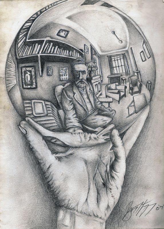 Mc Escher Hands Tattoo