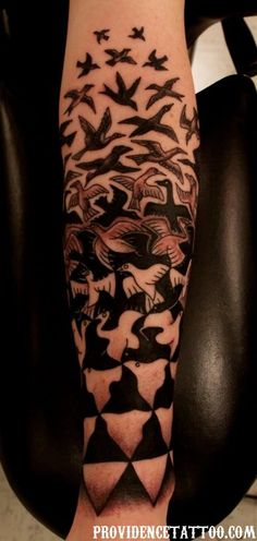 Mc Escher Hands Tattoo