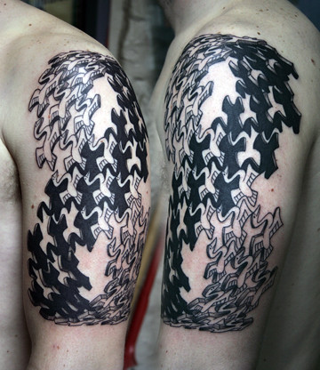 Mc Escher Hands Tattoo