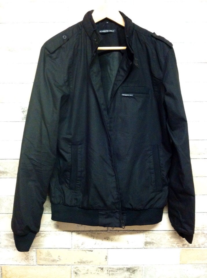 Members Only Jacket 80s Black