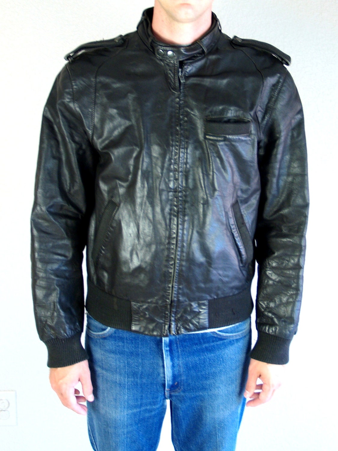 Members Only Jacket 80s Black