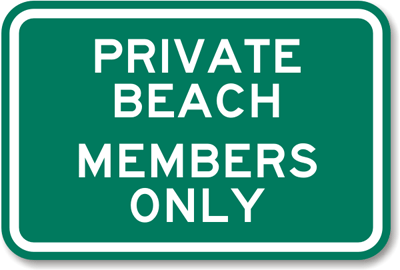 Members Only Sign