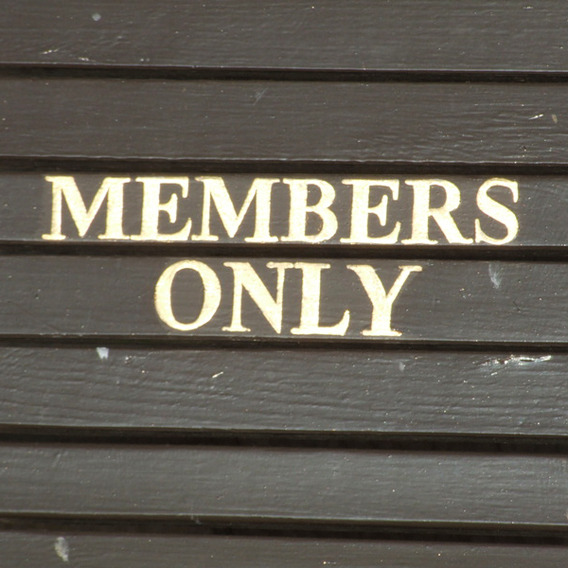 Members Only Sign